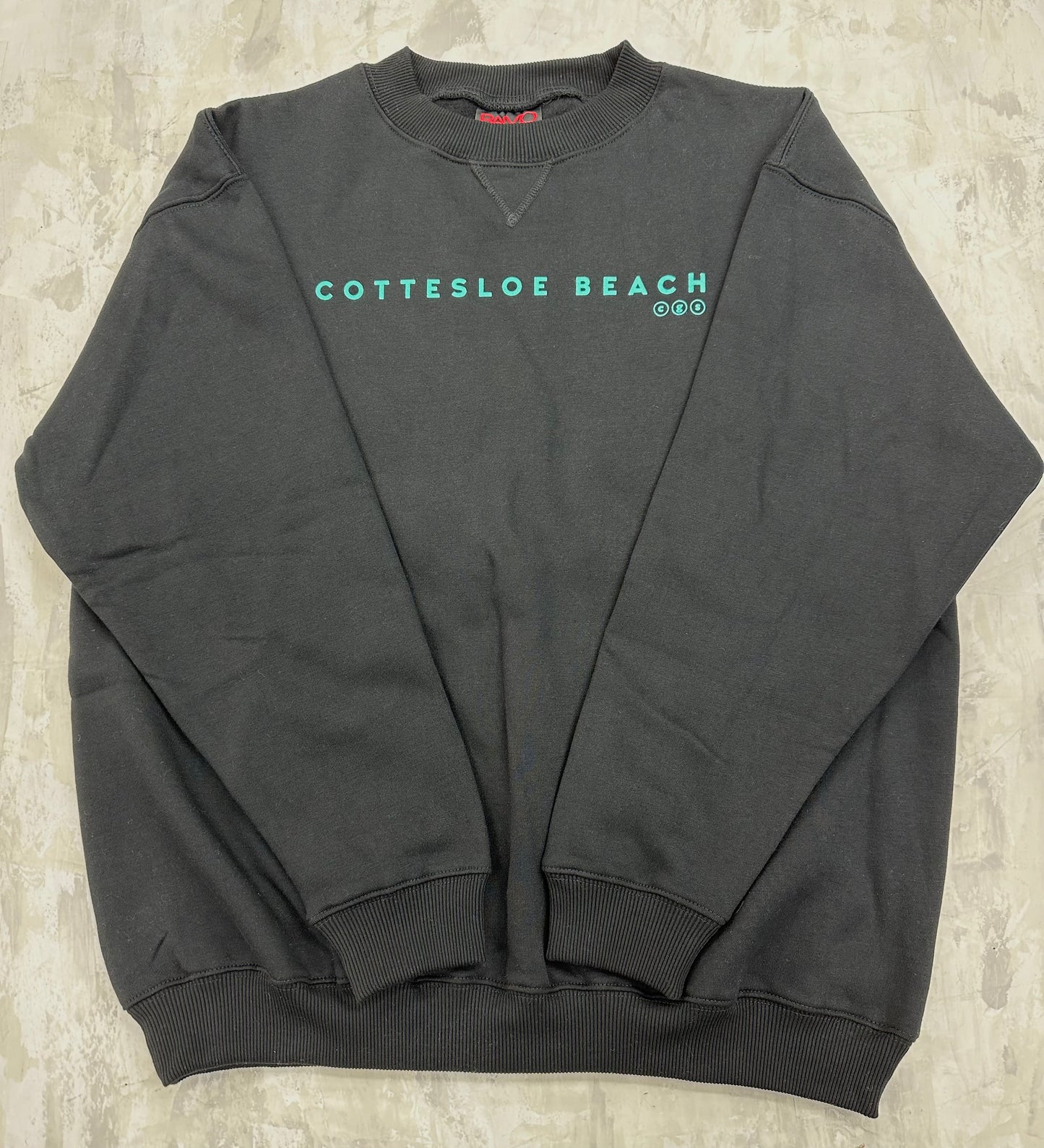 Black Unisex Crew Neck - Green Text