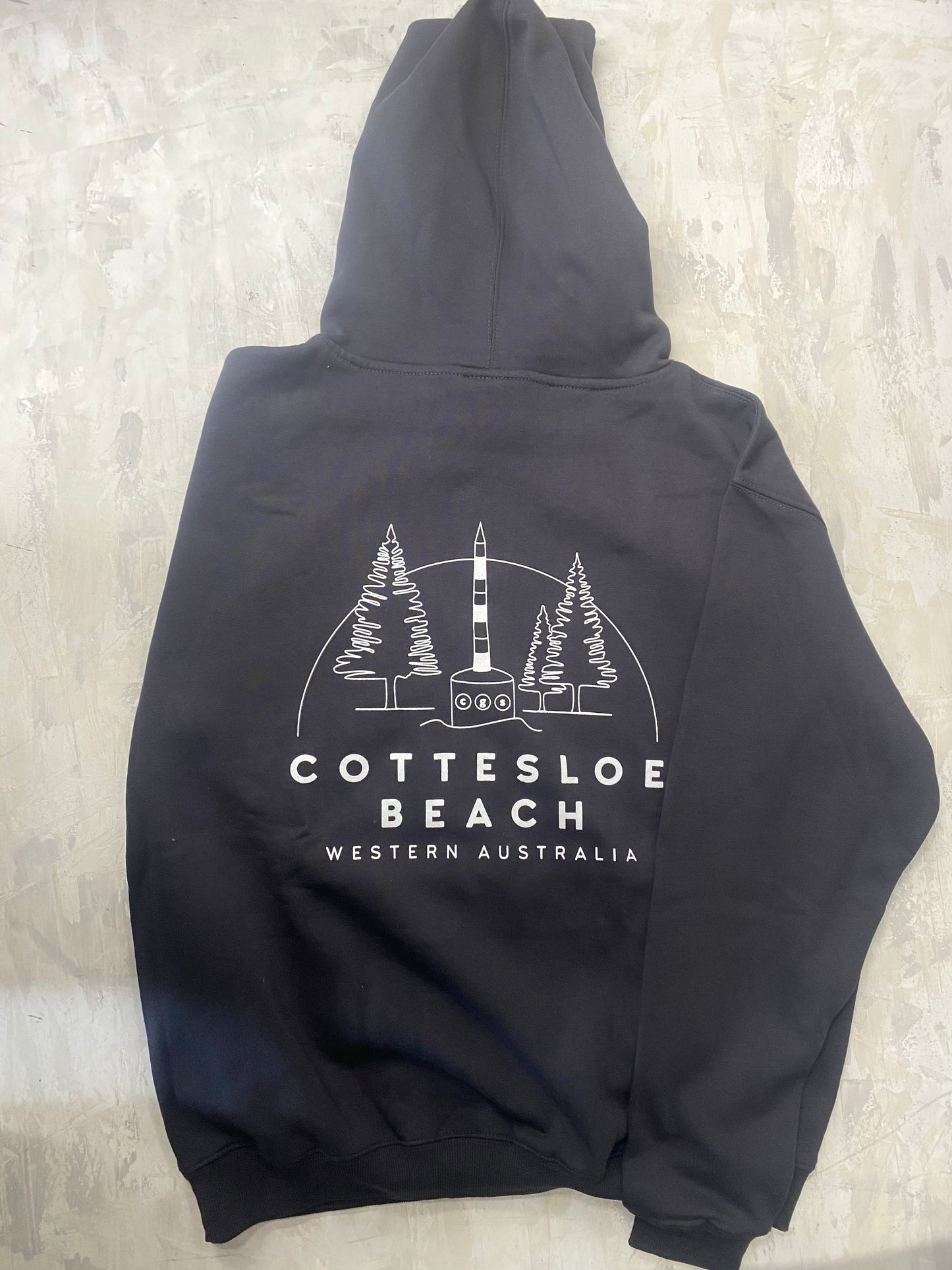 Charcoal Unisex Back Logo Hoodie - White Logo