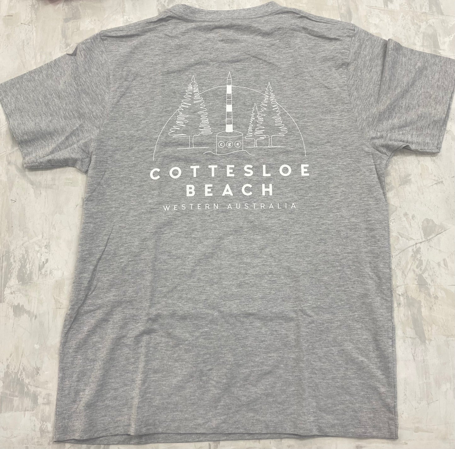Grey Marle Unisex T-Shirts - White Back Logo