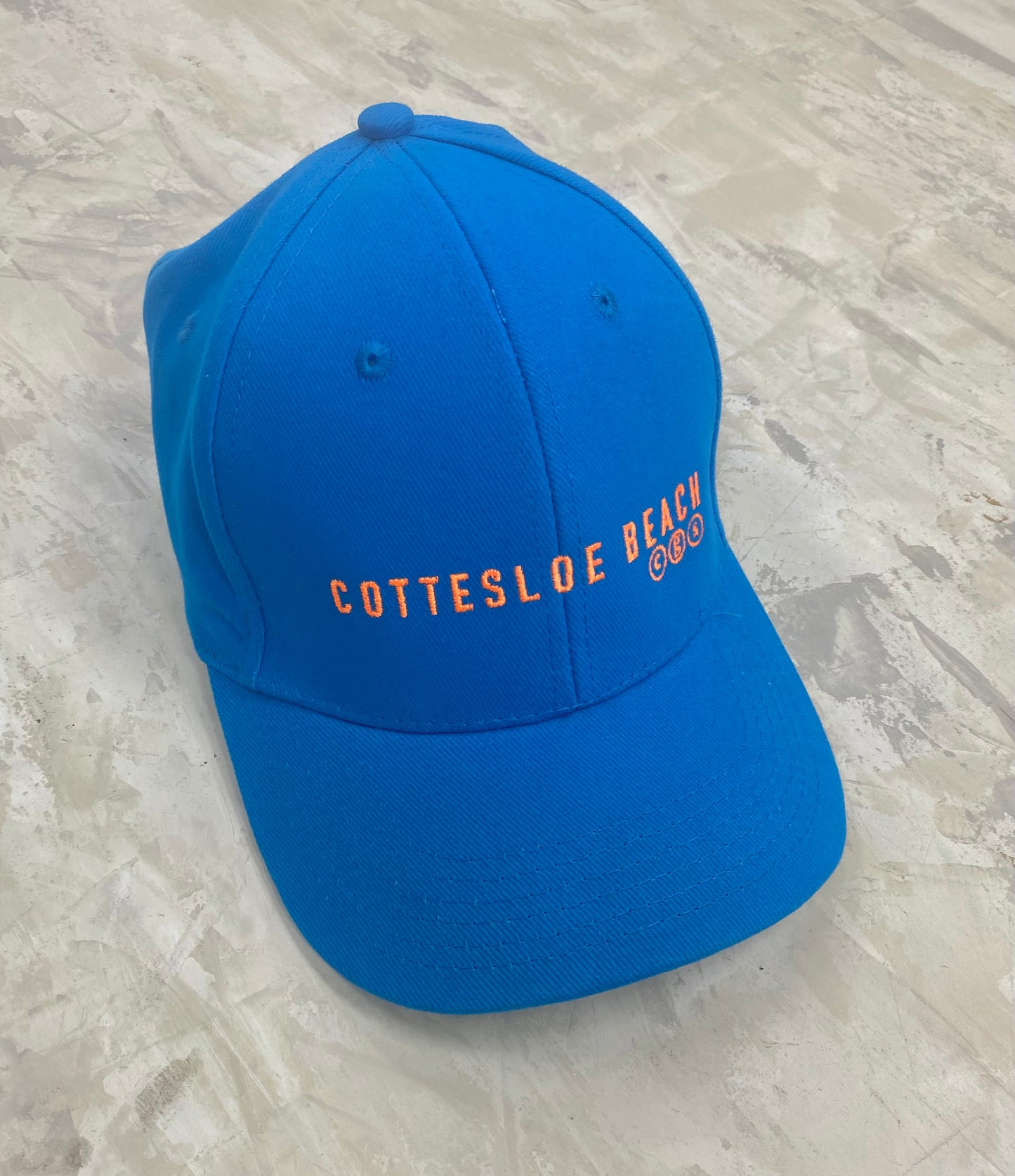 Azure Cap - Orange Text