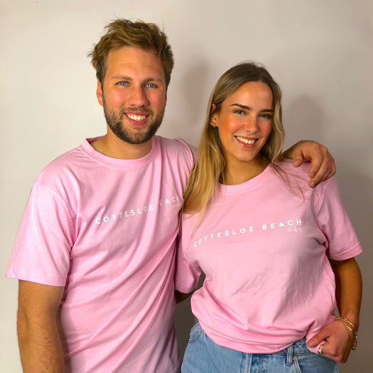 Light Pink Unisex T-shirt - White Text