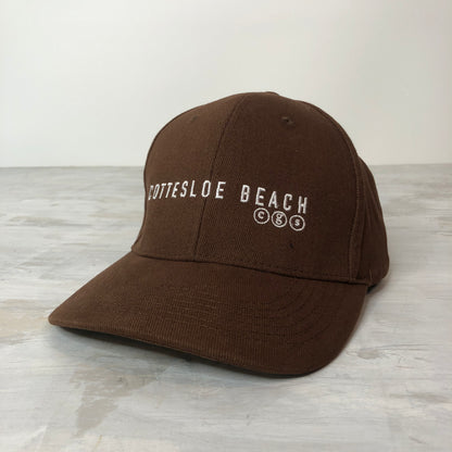 Brown Cap -  White Text