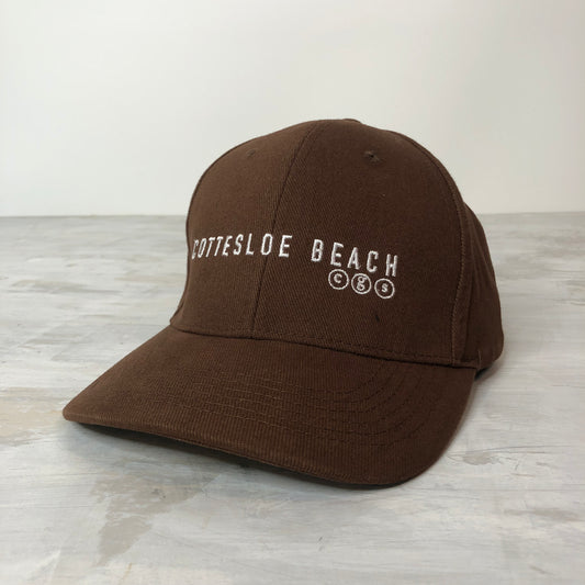Brown Cap -  White Text
