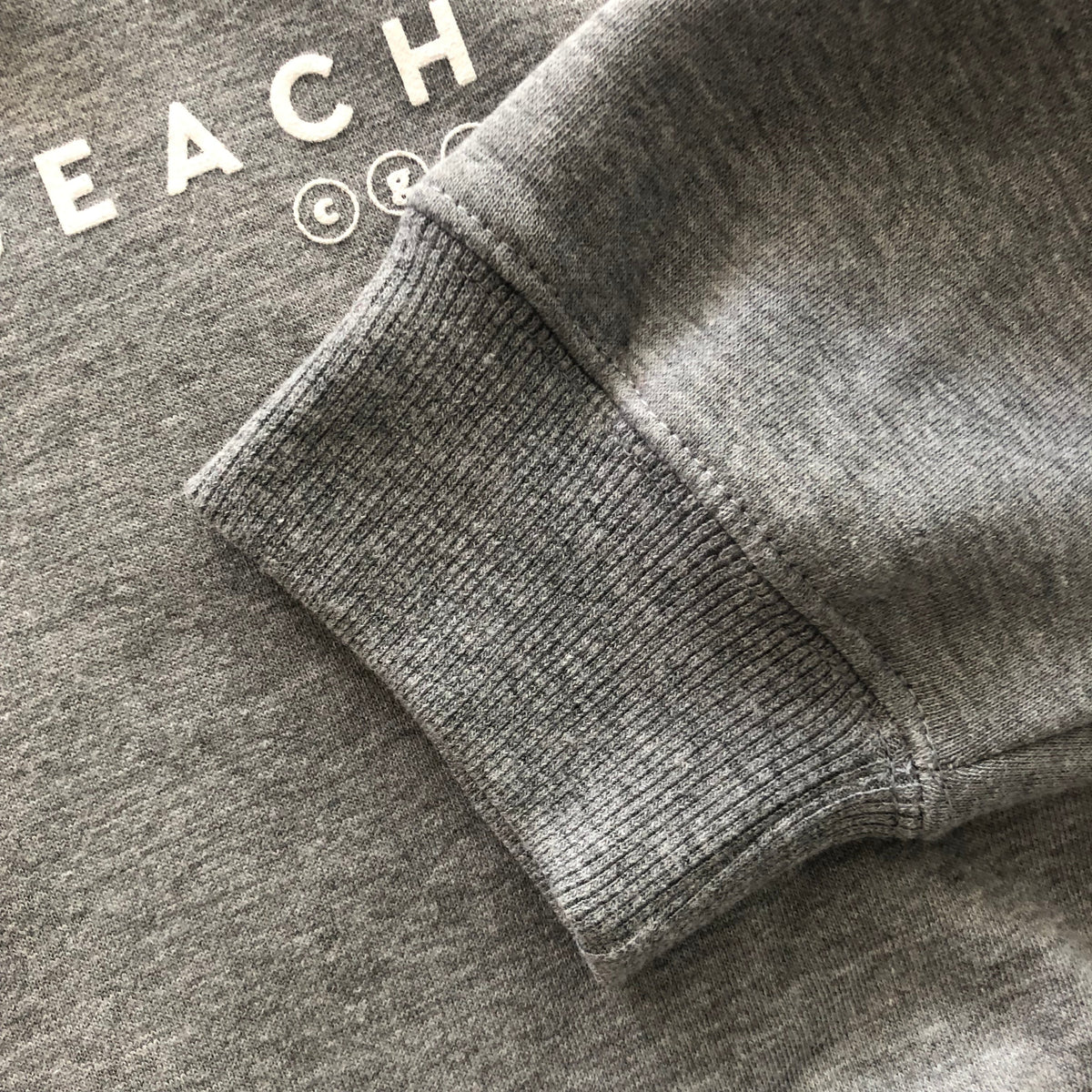Grey Marle Unisex Hoodie - White Text