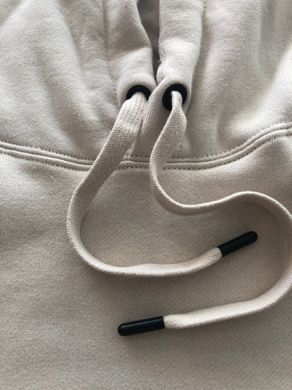 Natural Premium Unisex Hoodie - White text