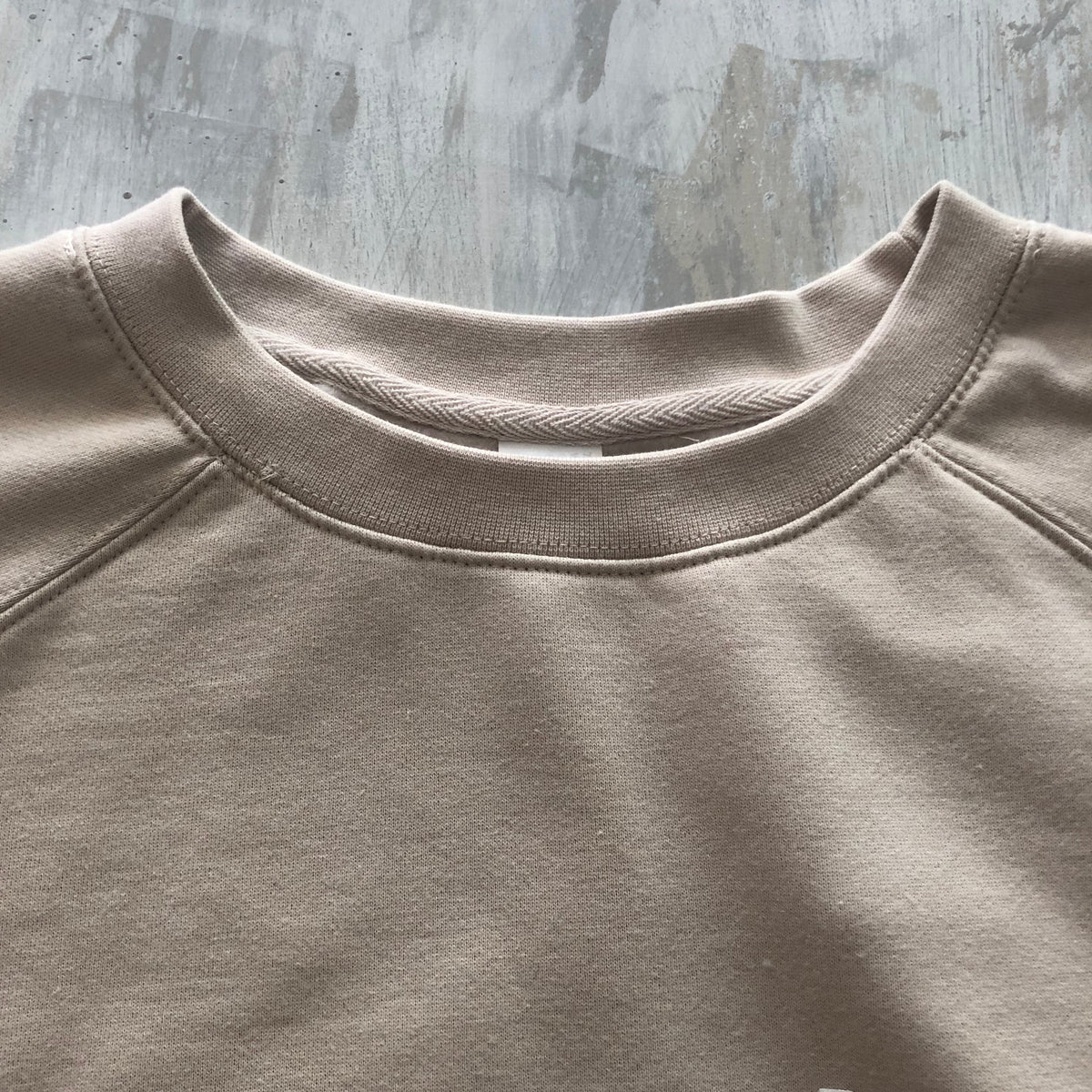 Natural Premium Unisex Crew Neck - Black Text