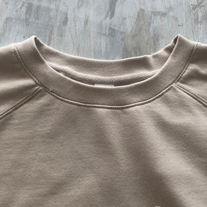Natural Premium Unisex Crew Neck - Black Text