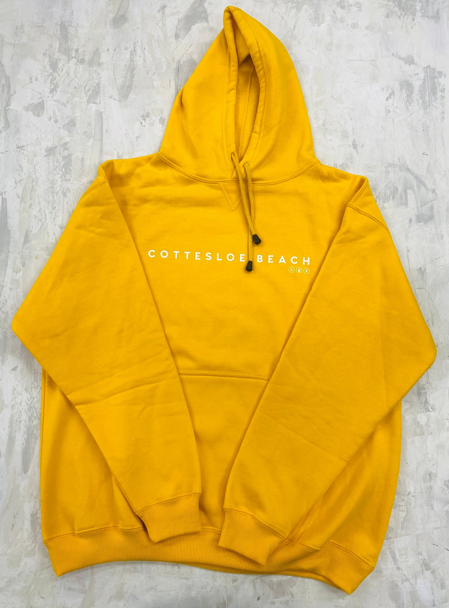 Yellow Unisex Hoodie - White Text