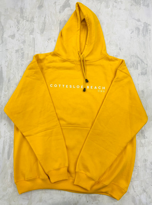 Yellow Unisex Hoodie - White Text