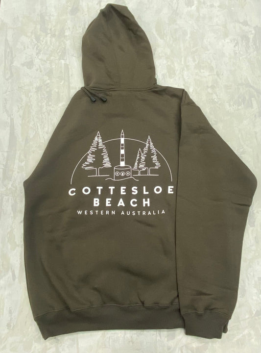 Khaki Unisex Back Logo - White Text