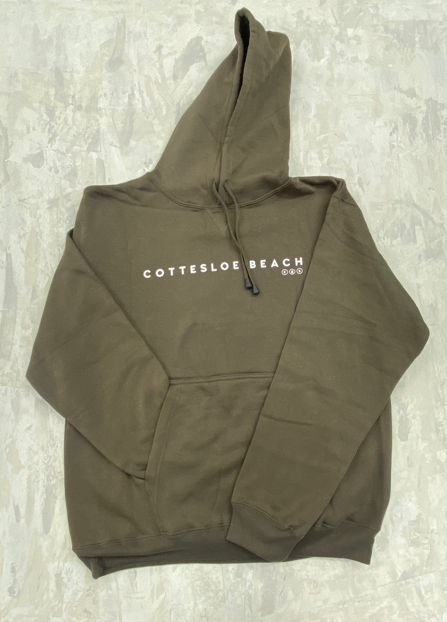 Khaki Unisex Back Logo - White Text