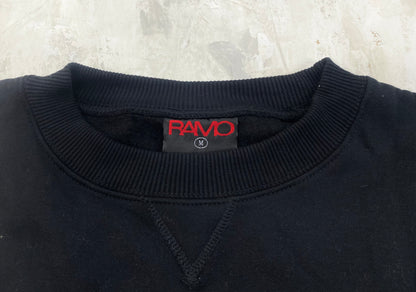 Black Unisex Back Logo Crew Neck - White Logo