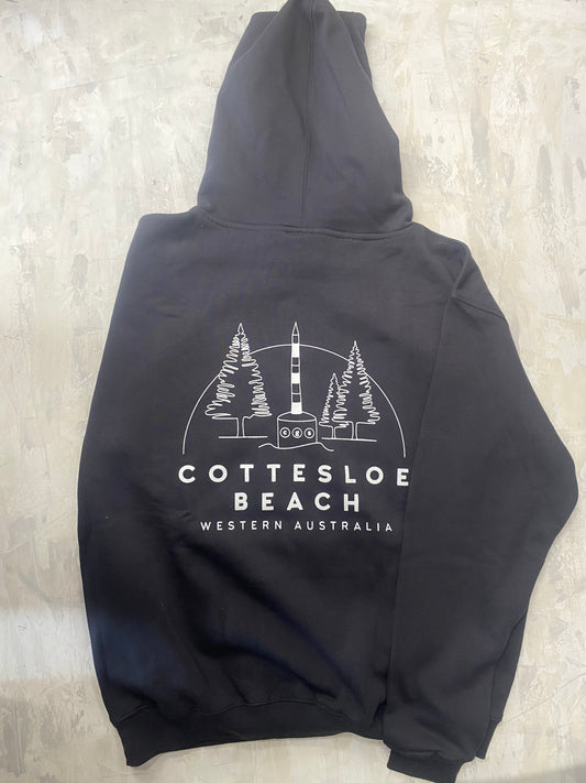 Charcoal Unisex Back Logo Hoodie - White Logo