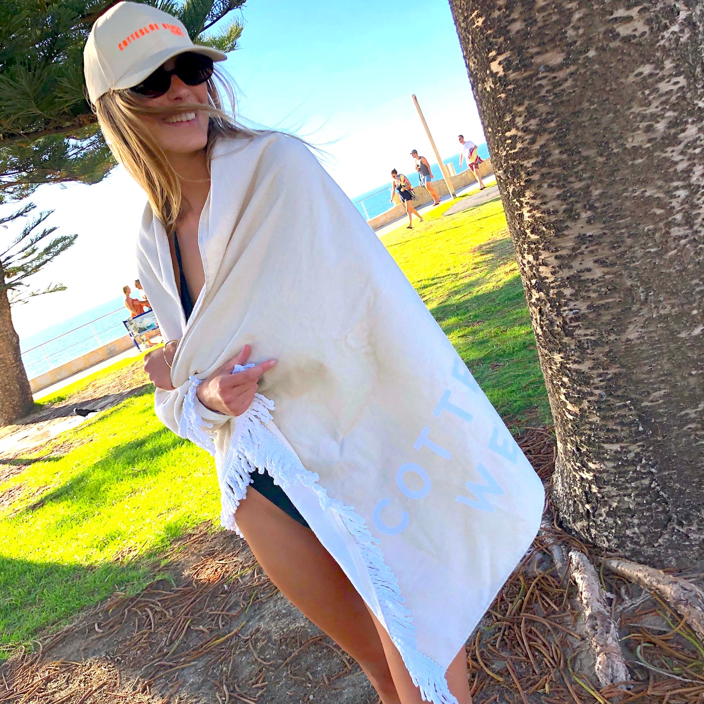 Logo Beach Towel - Beige