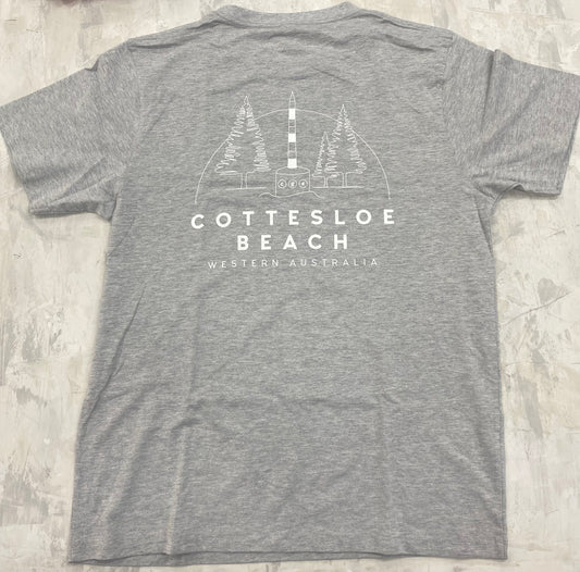 Grey Marle Unisex T-Shirts - White Back Logo