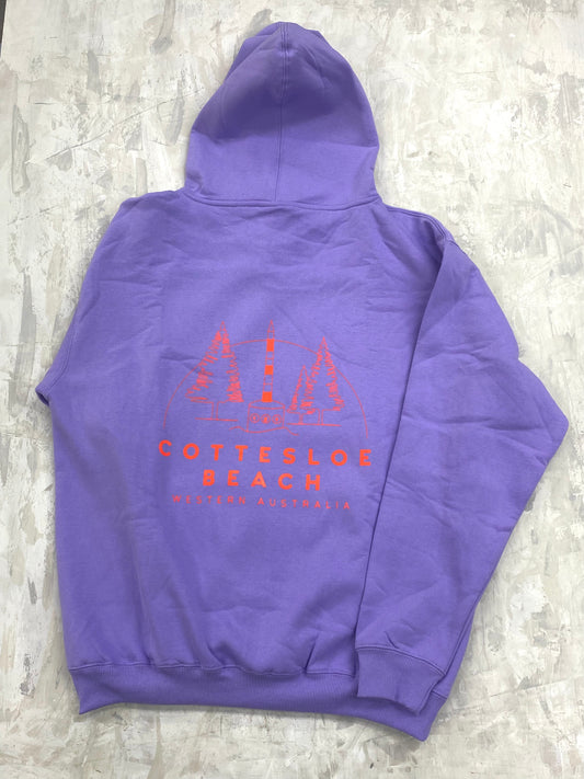 Lavender Unisex Hoodie - Orange Back Logo