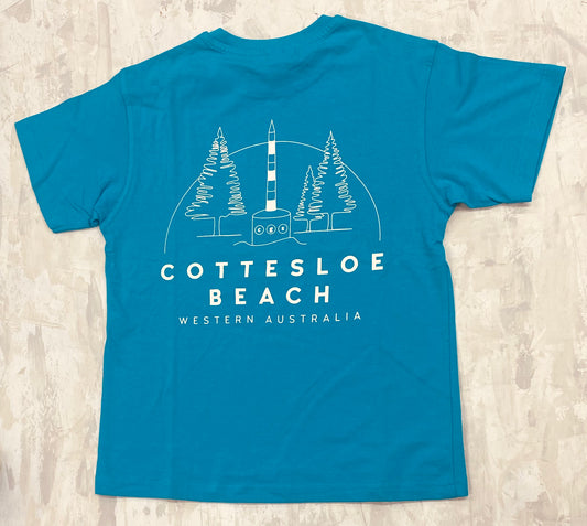 Turquoise Unisex T-Shirts - White Back Logo