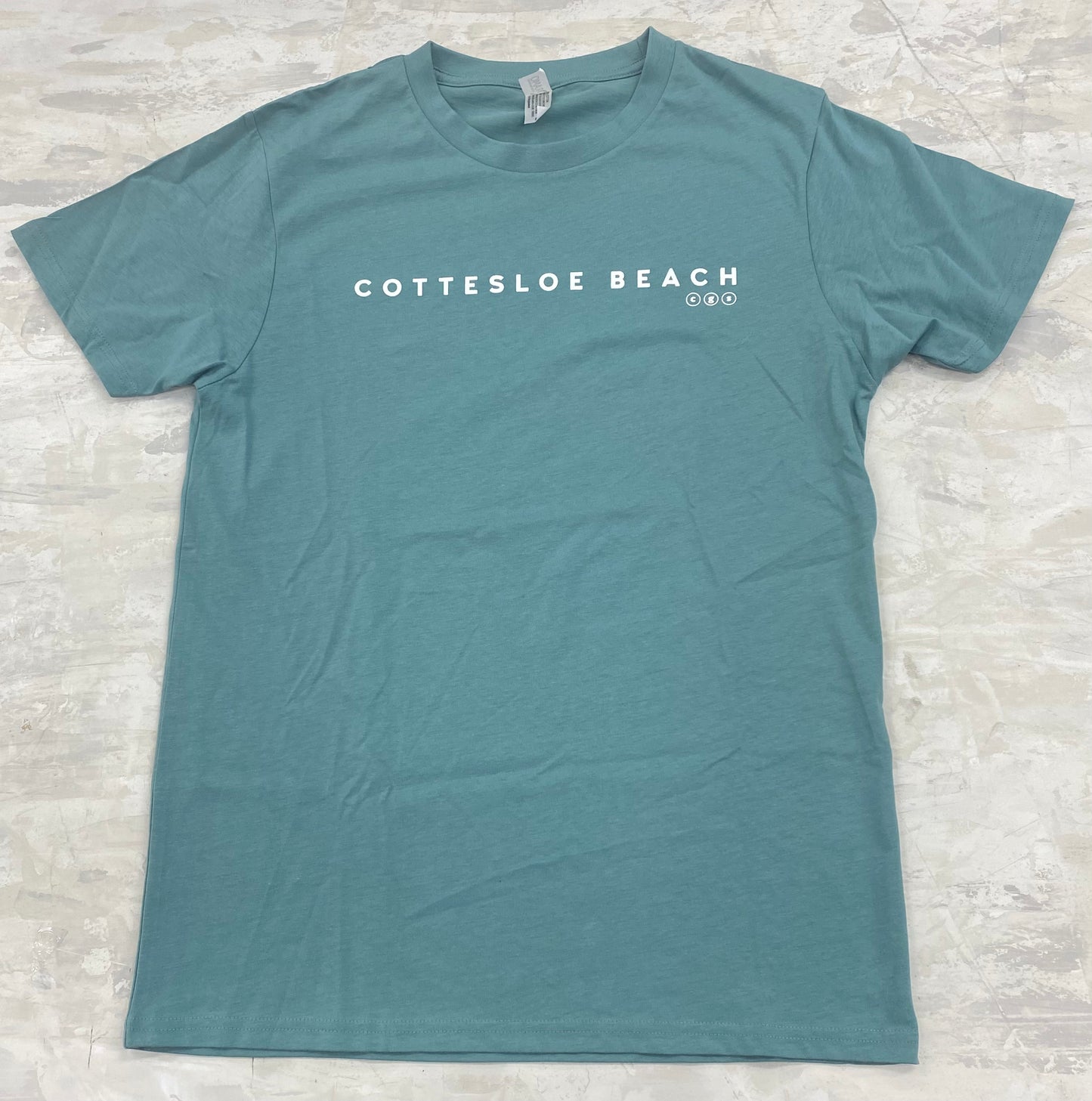 Slate Green Unisex T-Shirts - White Text