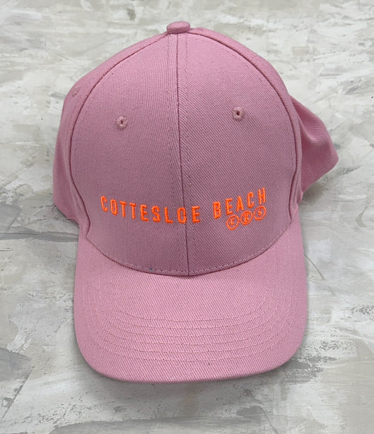 Light Pink Cap - Orange Text