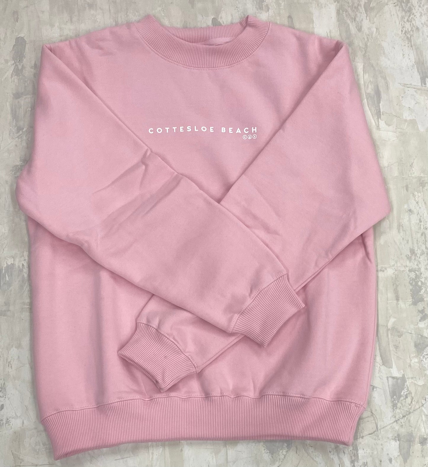 Light Pink Unisex Crew Neck - White Text