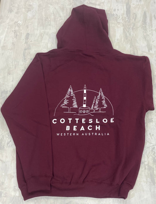 Maroon Unisex Hoodie - White Back Logo