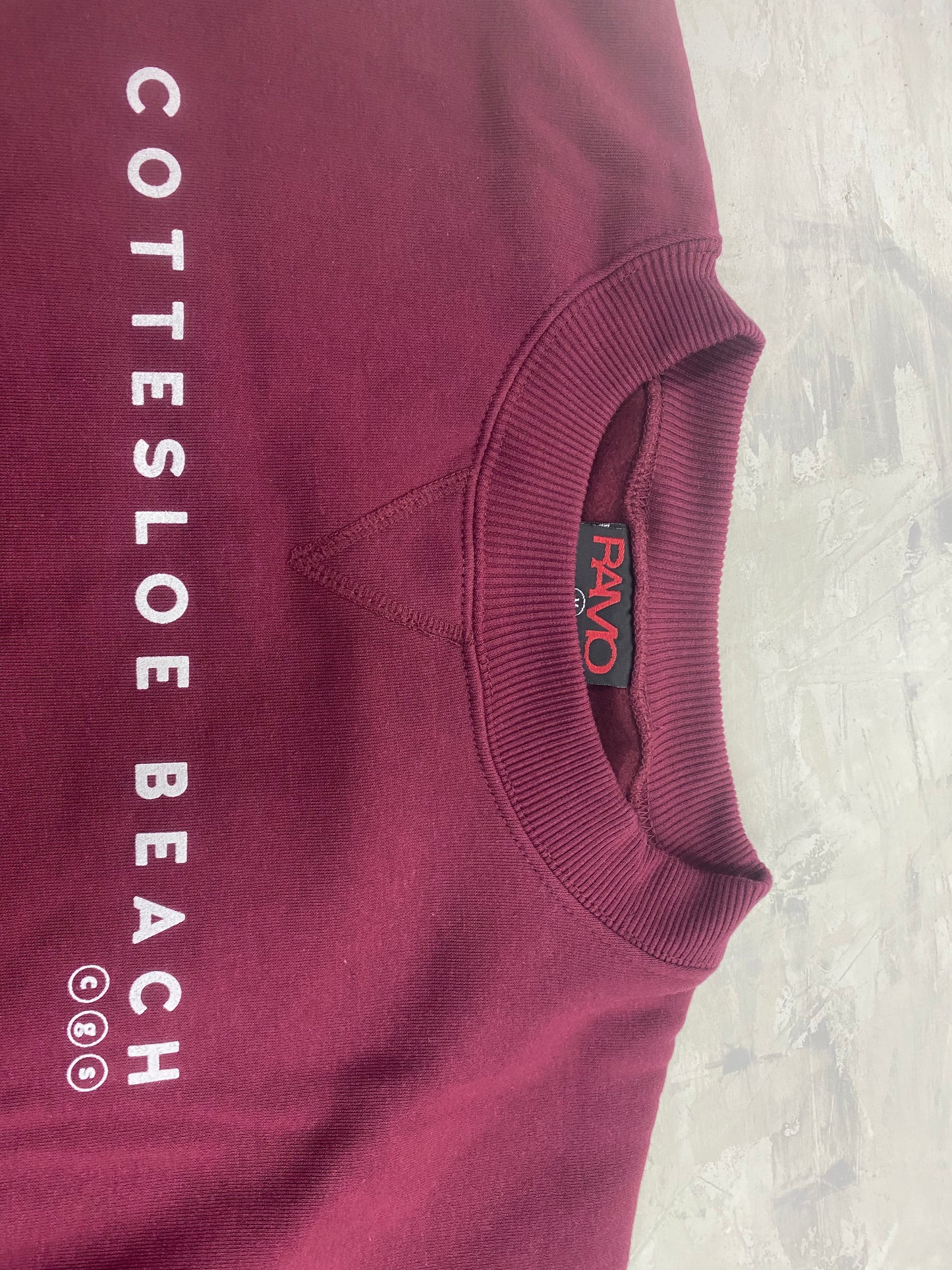 Maroon Unisex Crew Neck - White Back Logo