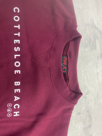 Maroon Unisex Crew Neck - White Back Logo