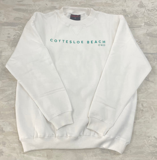 White Unisex Crew Neck - Green Text