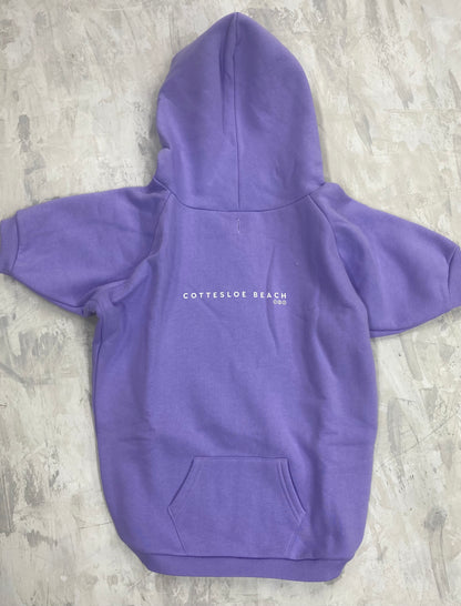 Dog Hoodie Lavender - White Text