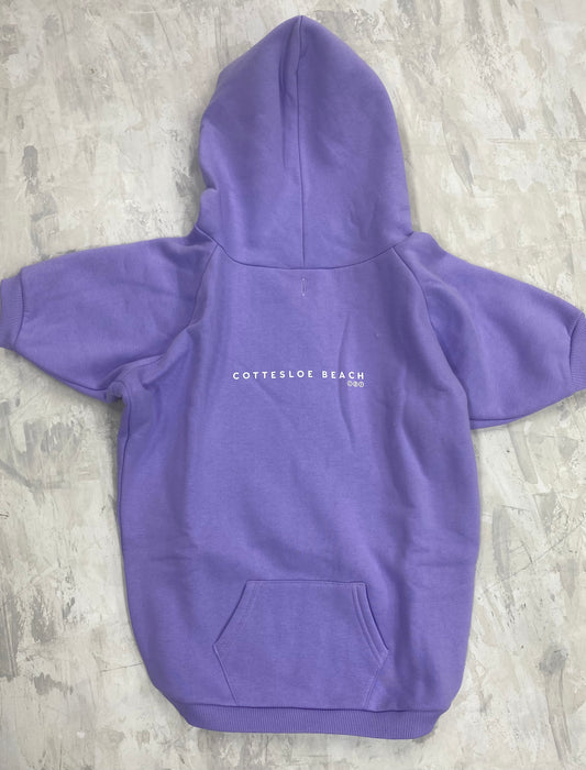 Dog Hoodie Lavender - White Text