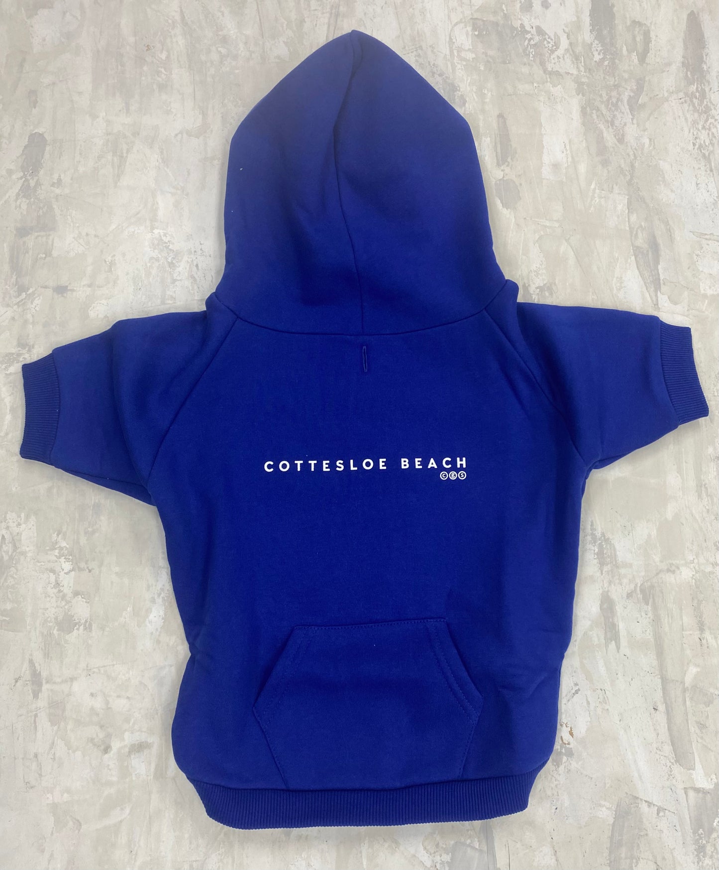 Dog Hoodie Royal Blue - White Text