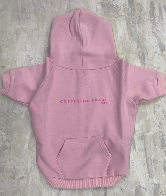 Dog Hoodie Pink - Pink Text