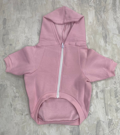 Dog Hoodie Pink - Pink Text