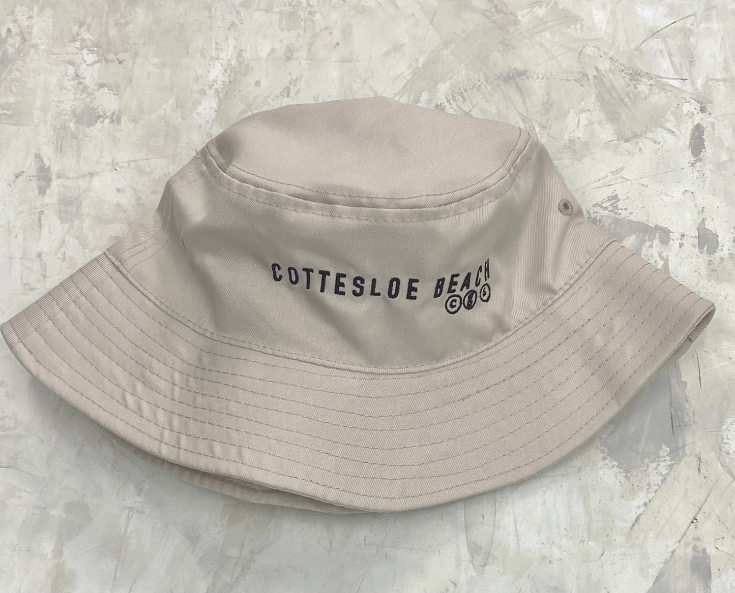 Natural Bucket Hat - Black Text
