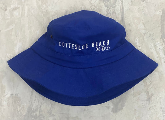 Royal Blue Bucket Hat - White Text