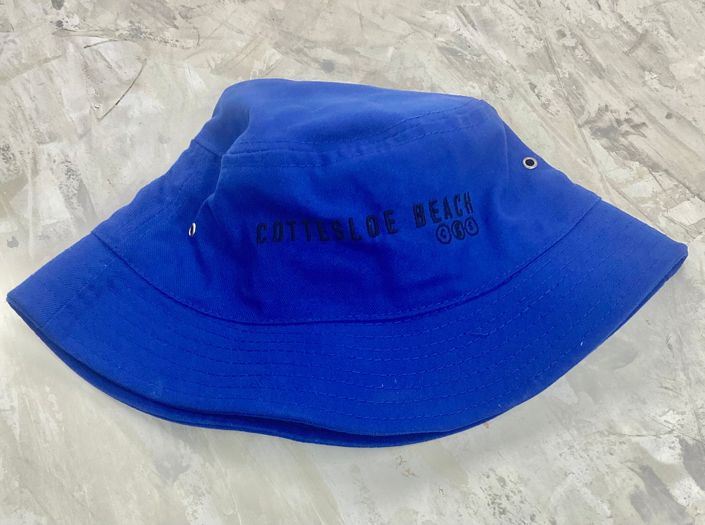 Royal Blue Bucket Hat - Black Text