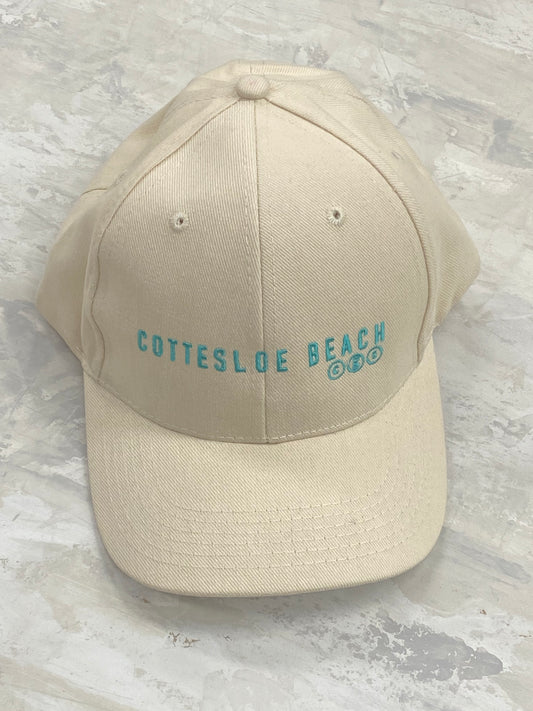 Cream Cap -  Green Text