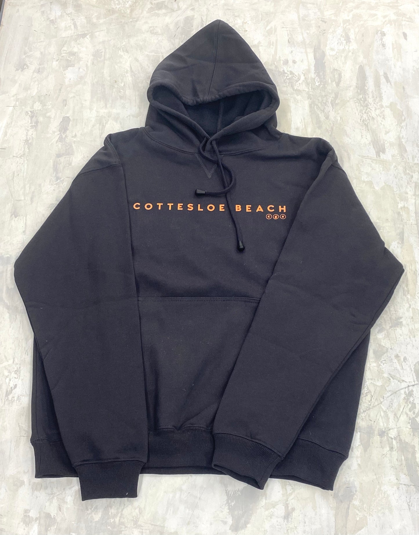 Charcoal Unisex Hoodie - Orange Writing