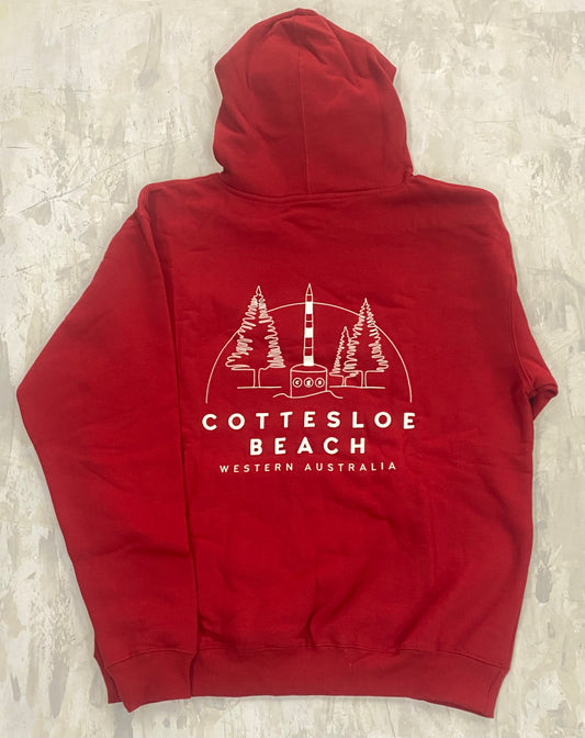 Red Unisex Hoodie - White Back Logo