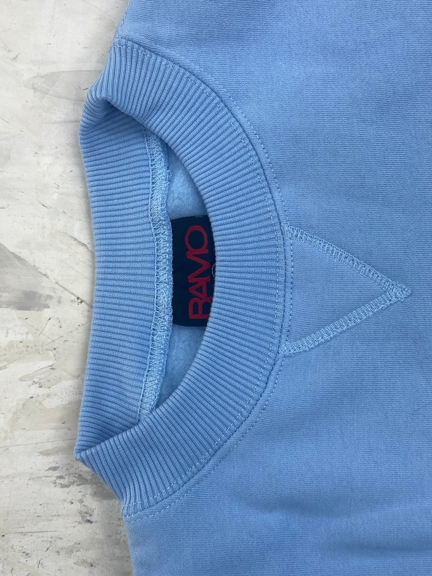 Sky Blue Unisex Back Logo Crew Neck - White Logo