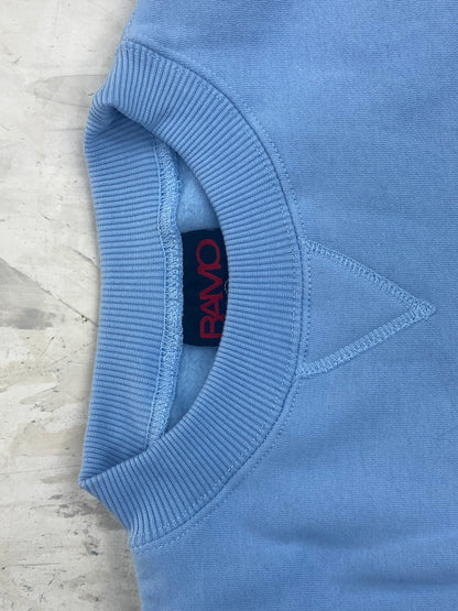 Sky Blue Unisex Back Logo Crew Neck - White Logo