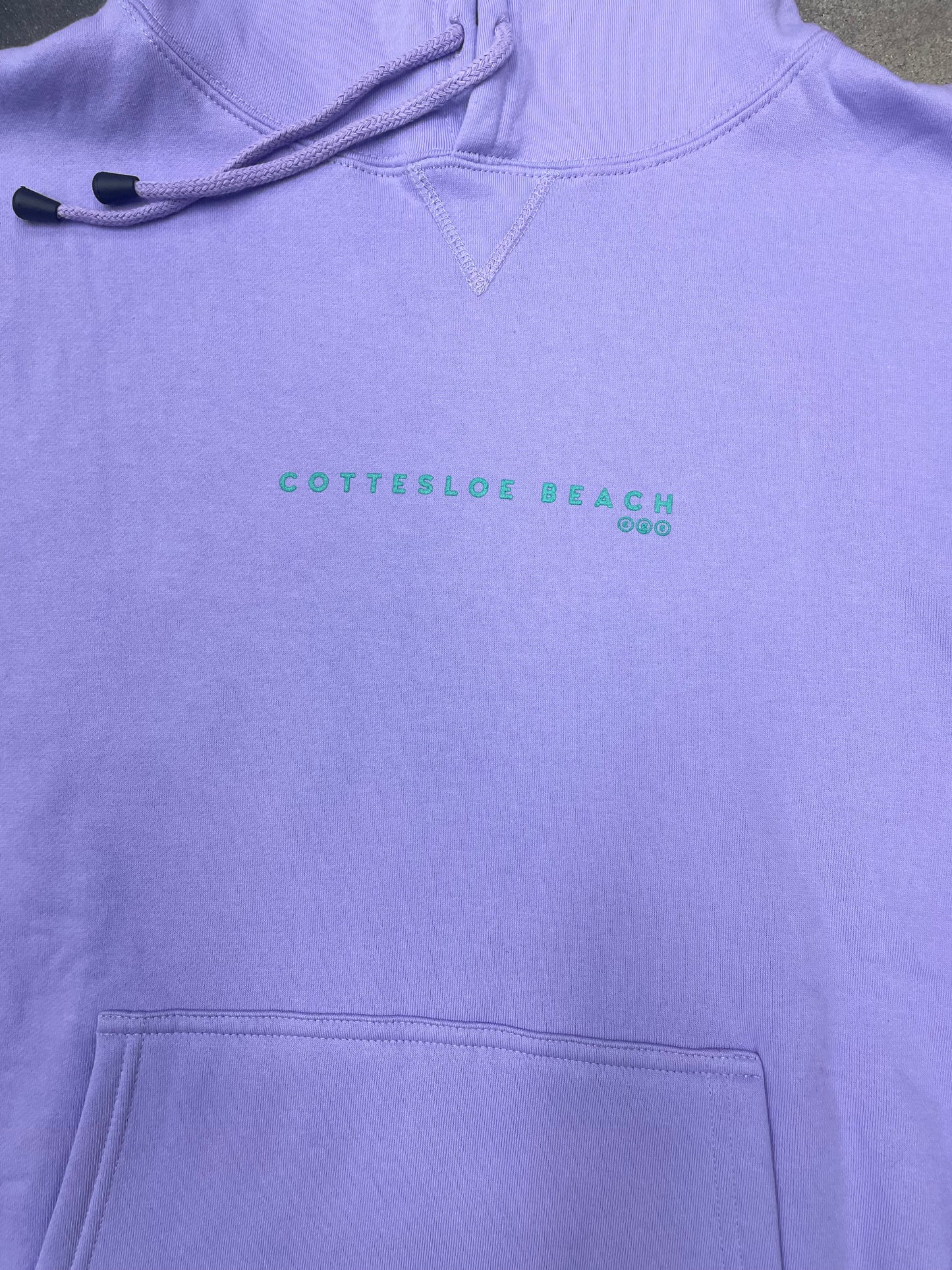 Lavender Unisex Hoodie - Green Text