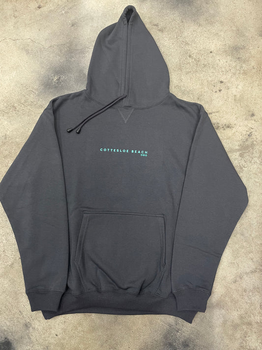 Charcoal Unisex Hoodie - Green Writing