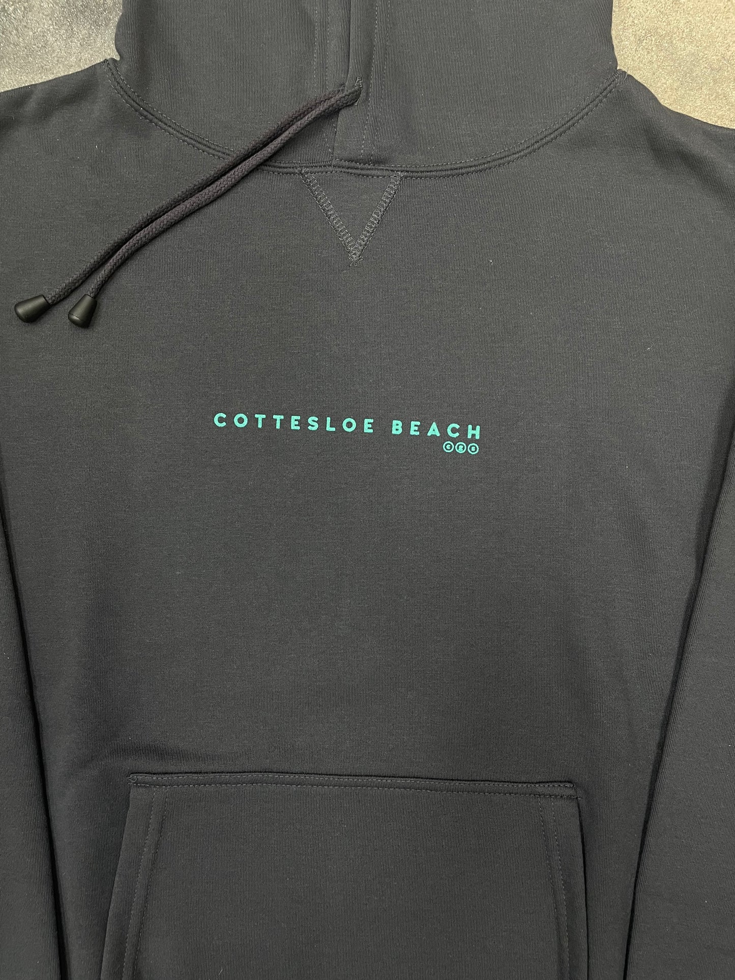 Charcoal Unisex Hoodie - Green Writing