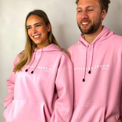 Light Pink Unisex Hoodie - White Text