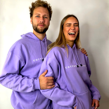 Lavender Unisex Hoodie - White Text