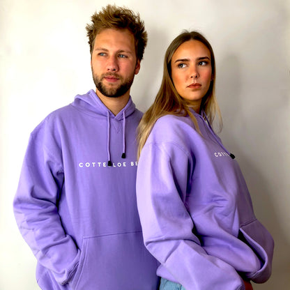 Lavender Unisex Hoodie - White Text