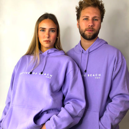 Lavender Unisex Hoodie - White Text