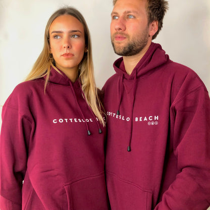Maroon Unisex Hoodie - White Text