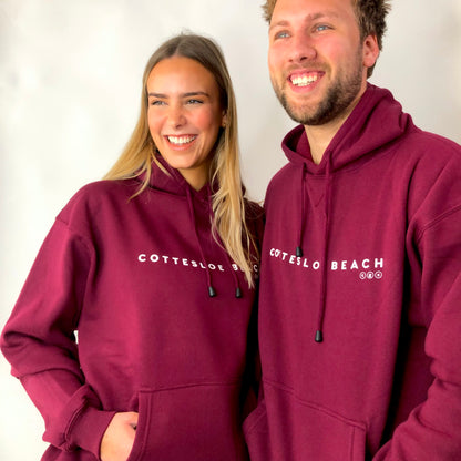 Maroon Unisex Hoodie - White Text